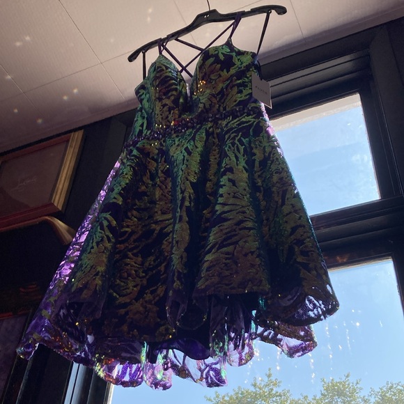 NWT ALYCE PARIS Dress Size 6 bright purple - Picture 16 of 17